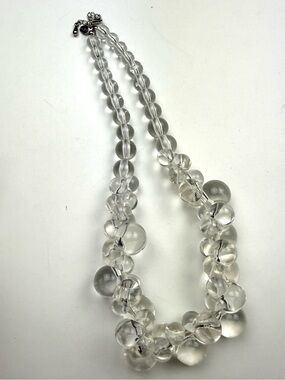 MARKS & SPENCER Clear Bead Statement Necklace